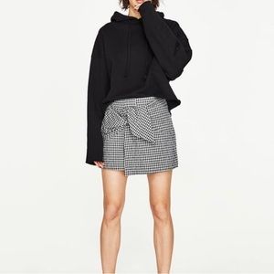 Zara Basic Gingham Checked Wrap Skorts
